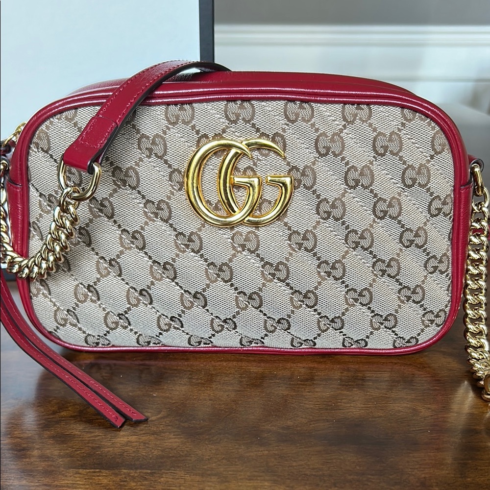 Gucci GG Canvas Marmont Crossbody Bag
